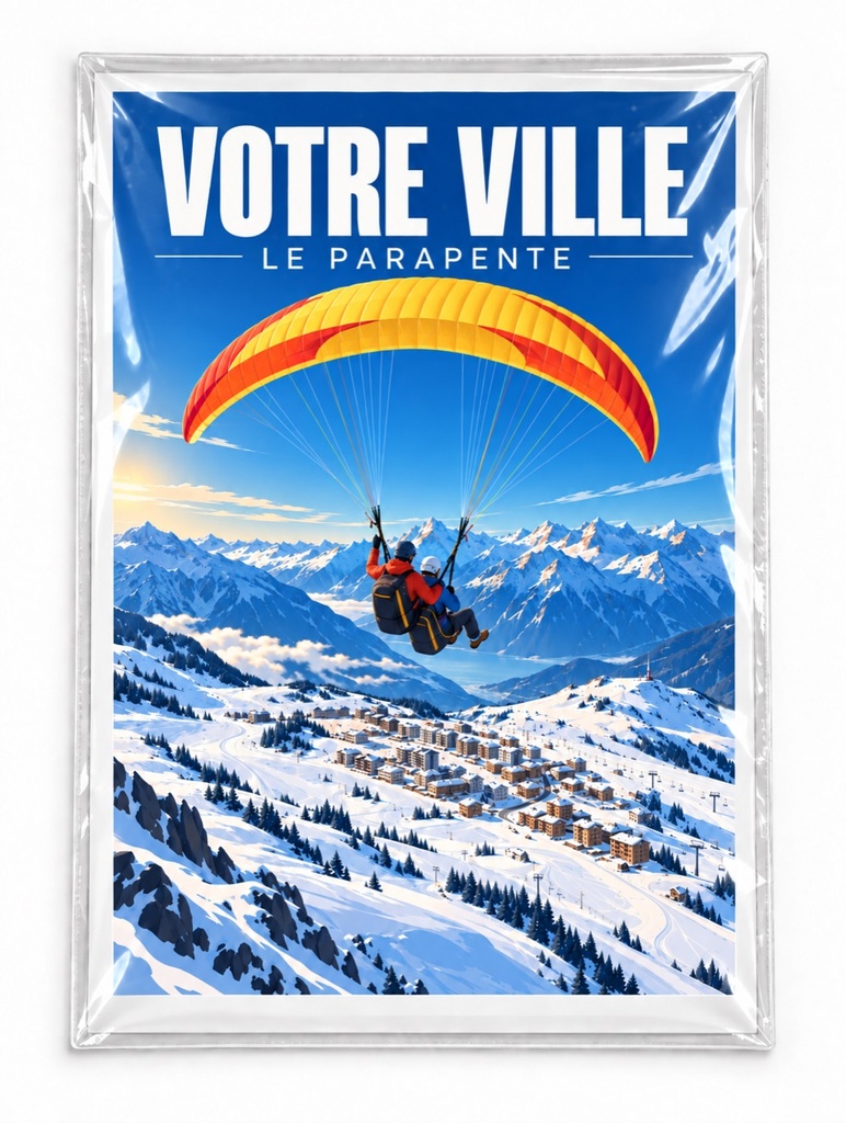 [ILL-GEN-008_AFF-A4] ILLUSTRATA — Le parapente (Affiche papier A4)