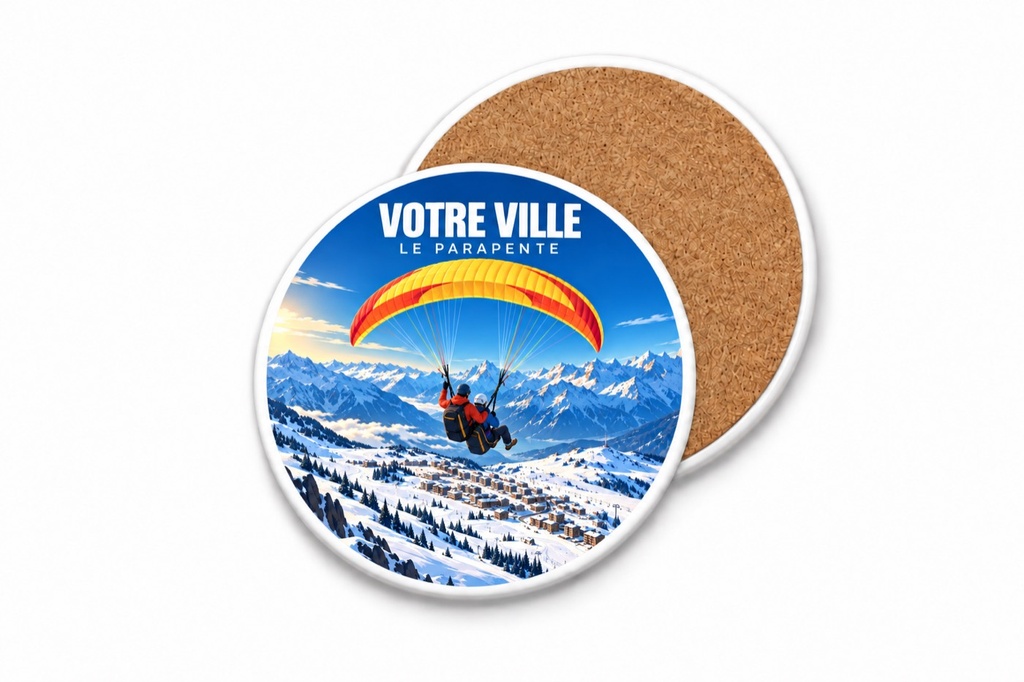 [ILL-GEN-008_SV-ROND] ILLUSTRATA — Le parapente (Sous-verre rond)