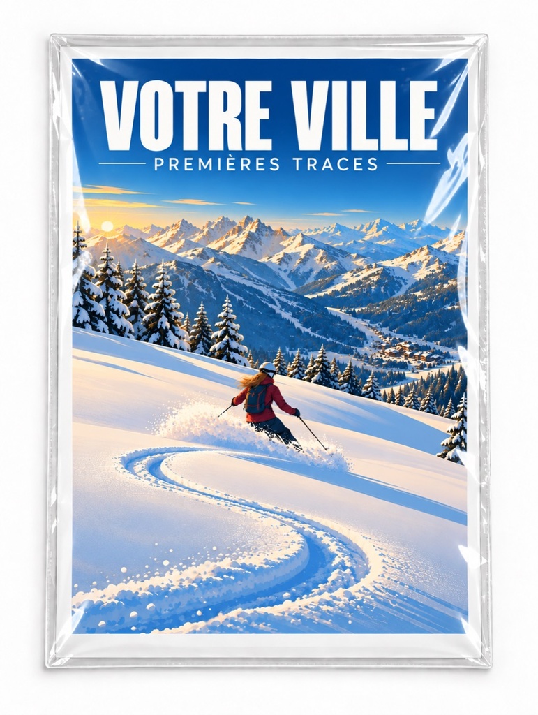 [ILL-GEN-010_AFF-A3] ILLUSTRATA — Premières traces — poudreuse (Affiche papier A3)