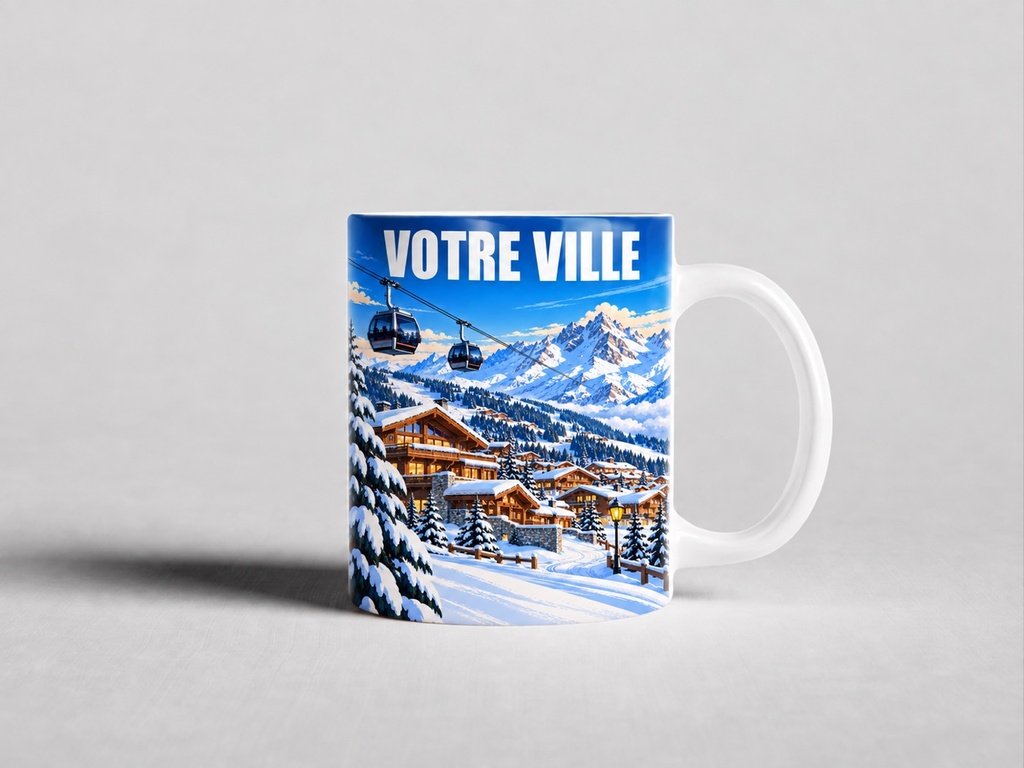 [ILL-GEN-011_MUG-MAT] ILLUSTRATA — Les télécabines (Mug mat)