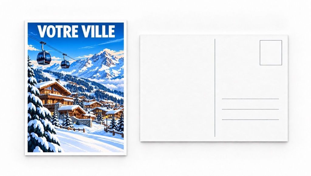 [ILL-GEN-011_CP] ILLUSTRATA — Les télécabines (Carte postale papier)