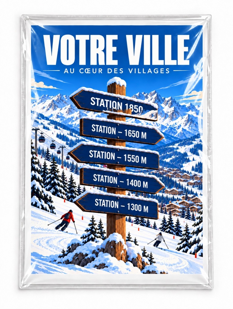 [ILL-GEN-012_AFF-A3] ILLUSTRATA — Au cœur des villages (Affiche papier A3)