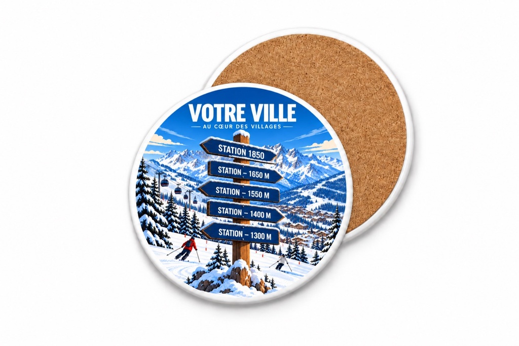 [ILL-GEN-012_SV-ROND] ILLUSTRATA — Au cœur des villages (Sous-verre rond)