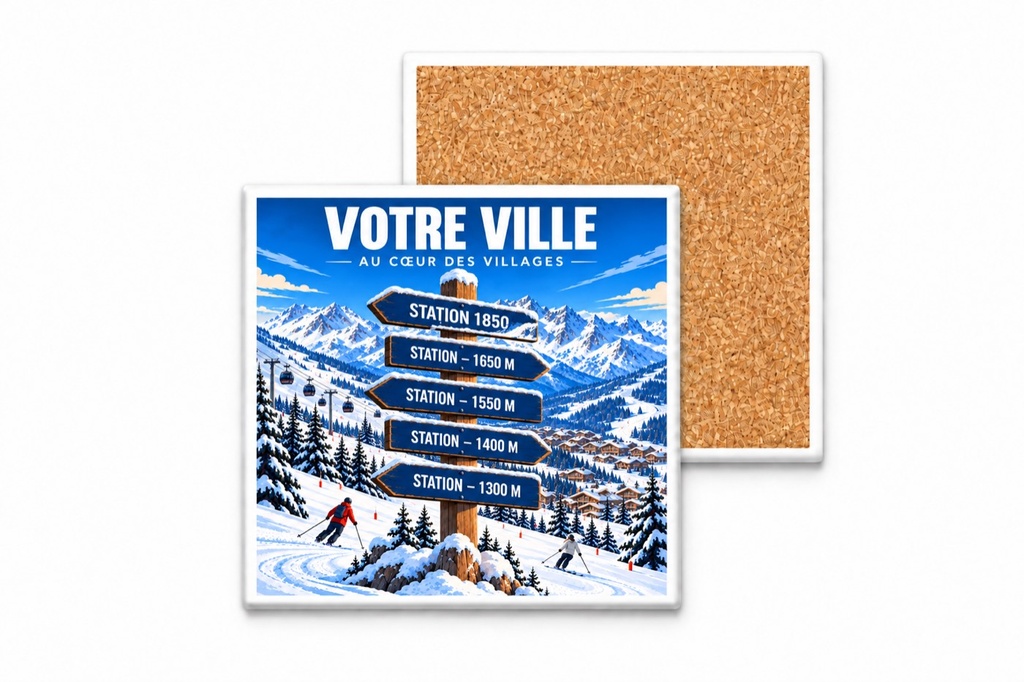 [ILL-GEN-012_SV-CARRE] ILLUSTRATA — Au cœur des villages (Sous-verre carré)
