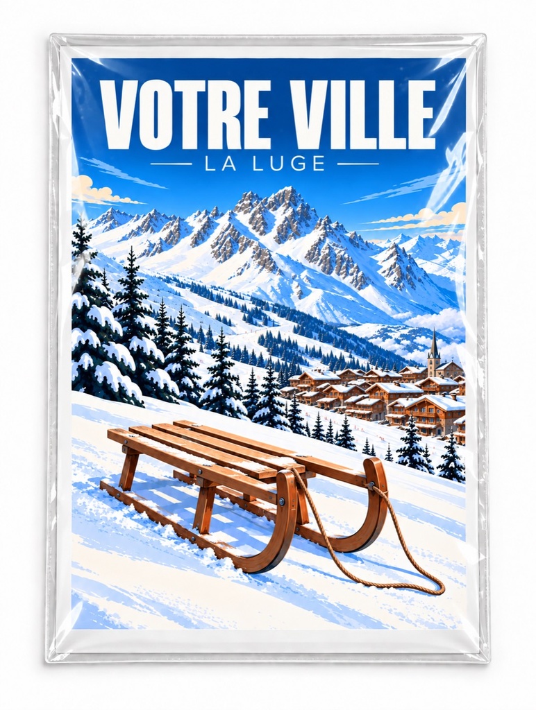 [ILL-GEN-013_AFF-A4] ILLUSTRATA — La luge (Affiche papier A4)