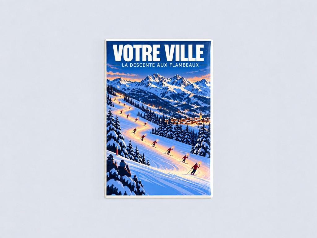 [ILL-GEN-014_MAG-R] ILLUSTRATA — La descente aux flambeaux (Magnet rembordé)