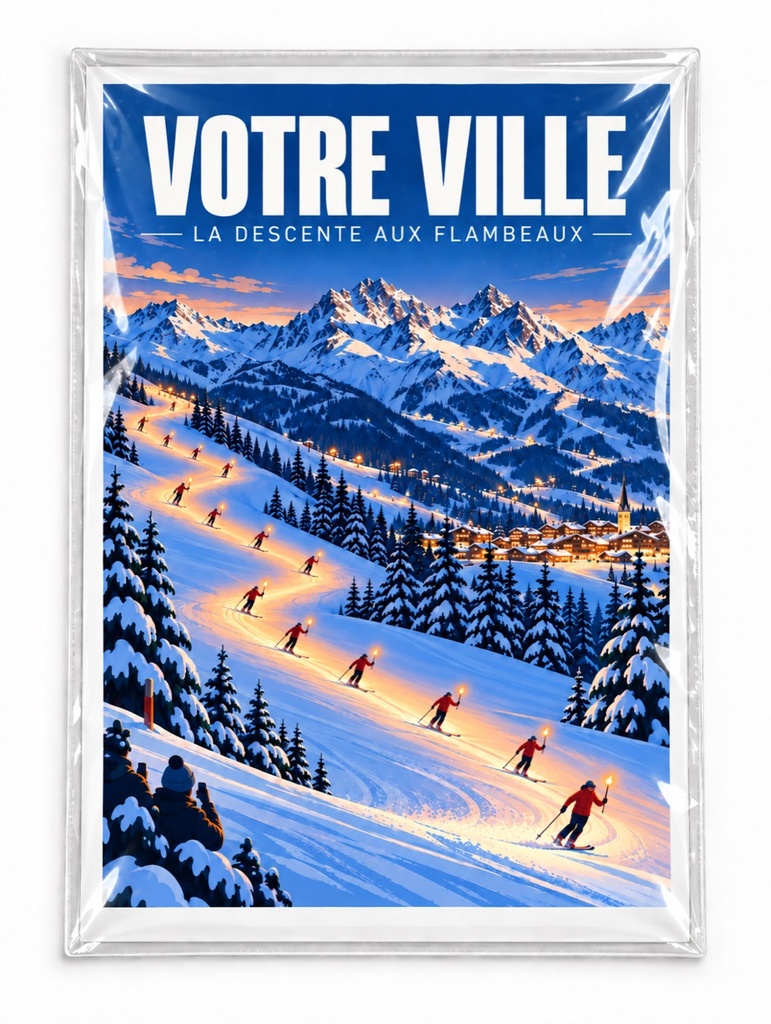[ILL-GEN-014_AFF-A3] ILLUSTRATA — La descente aux flambeaux (Affiche papier A3)