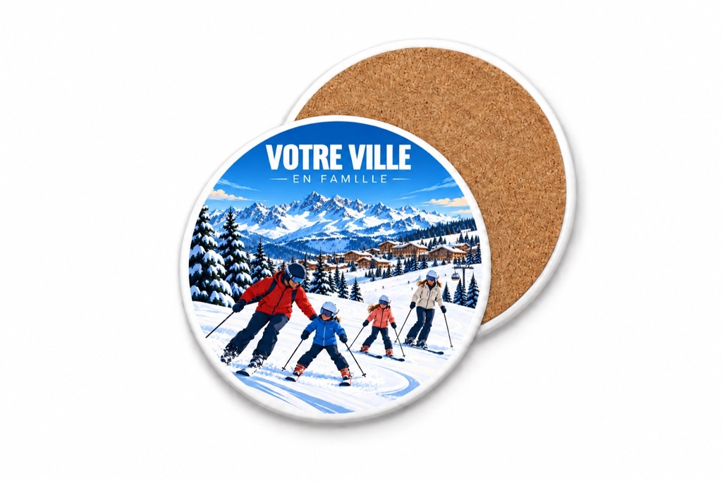 [ILL-GEN-015_SV-ROND] ILLUSTRATA — En famille (Sous-verre rond)