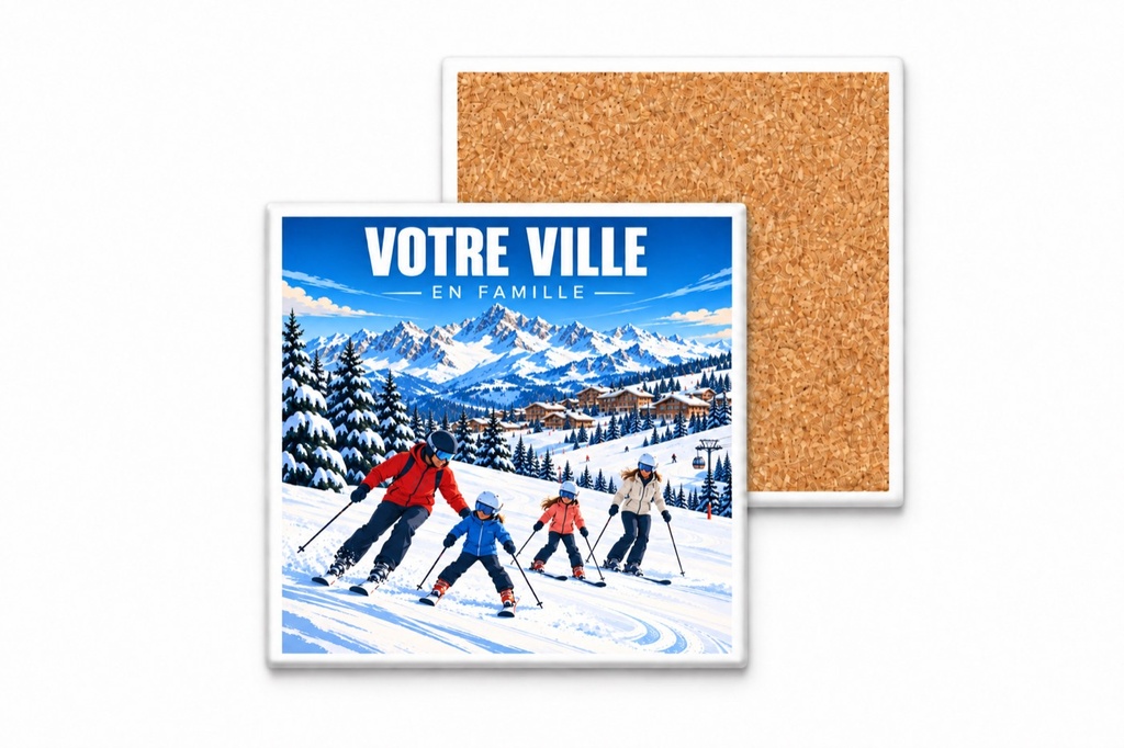 [ILL-GEN-015_SV-CARRE] ILLUSTRATA — En famille (Sous-verre carré)