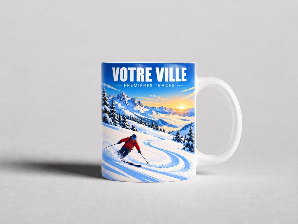 [ILL-GEN-018_MUG-BRI] ILLUSTRATA — Premières traces — soleil (Mug brillant)