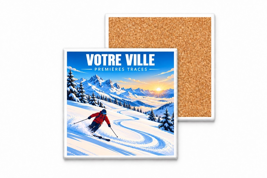 [ILL-GEN-018_SV-CARRE] ILLUSTRATA — Premières traces — soleil (Sous-verre carré)